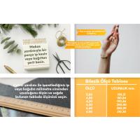 925 Ayar Mat Detaylı Badem Bilezik